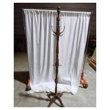 Wooden Coat Rack with Turned Details