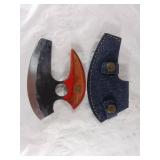 Damascus Steel Rocker Blade Knife