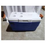 Coleman Blue Cooler with Lid and Cupholders