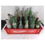 Coca-Cola Plastic Crate With 23 Glass Bottles