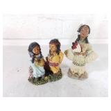 Native American Figurine Set of Three