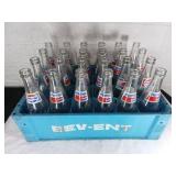 Bev-Ent Plastic Crate with 24 Pepsi Glass Bottles