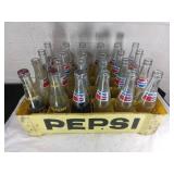 Pepsi Plastic Crate with 24 Glass Bottles