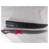 Damascus Steel Fillet Knife with Sheath