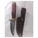 Damascus Steel Knife with Sheath