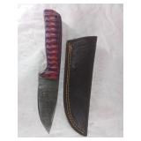 Damascus Steel Knife with Sheath