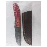 Damascus Steel Knife with Sheath