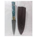 Damascus Steel Dagger with Sheath
