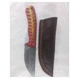 Damascus Steel Knife with Sheath