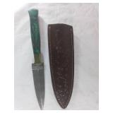Damascus Steel Dagger with Sheath