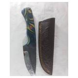 Damascus Steel Knife with Custom Handle