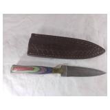 Damascus Steel Dagger with Sheath