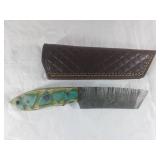 Damascus American Tanto Knife with Sheath