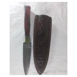 Damascus Steel Dagger with Sheath