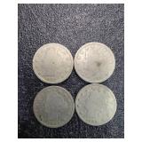4 Liberty Head V Nickels, 1903-1906