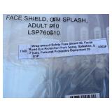 Pack of 10 Adult Chemical Splash Face Shields