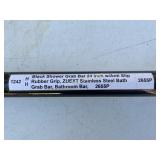 Black 24-Inch Stainless Steel Shower Grab Bar