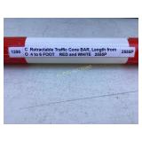 Retractable Traffic Cone Bar, Red and White