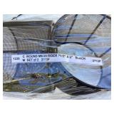 Two Black Round Mesh Risers