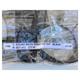 2 Black Round Mesh Risers, 7.5´´ x 6´´