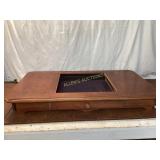 Wooden Display Table with Drawer and Velvet Inlay