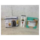 Toaster, Wine Aerator, and LED Shadow Light