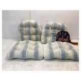 5 Chair Cushions and Printed Backpack