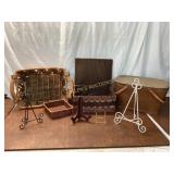 8 Woven Baskets and Display Stands