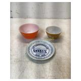 2 Pyrex Bowls andï¿½ Stanlyï¿½ County NC Commemorative