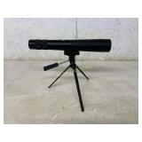 Black Spotting Scope on Tripod Stand