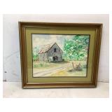 Framed Watercolor Painting ï¿½Maggieï¿½s Barnï¿½