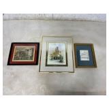 Three Framed Artwork Prints