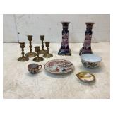Porcelain and Brass Decorative Items