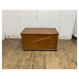 Wooden Storage Chest with Hinged Lid