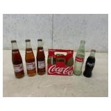 Coca-Cola and Caravan Glass Bottles with Carrier