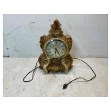 Vintage Electric Mantel Clock with Resin Case