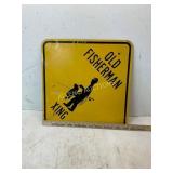 Metal Sign Reading ï¿½Old Fisherman Xingï¿½