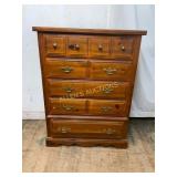 Wood Chest of Drawers With Brass Hardware