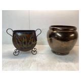 Metal Planters: Brass and Decorative Oval
