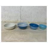 4 Mixing Bowls, Various Makers
