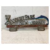 Cast Metal Asbury Park New Jersey Plaque