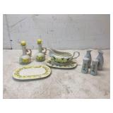 Ceramic Tableware with Painted Floral Designs