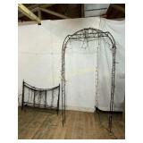 Metal-Look Arch with String Lights