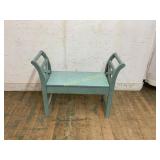 Painted Wood Bench with Storage Seat