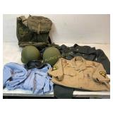 Military Uniforms, Helmets, Goggles, and Backpack