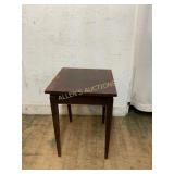 Wooden Turn-Top Table with Square Top