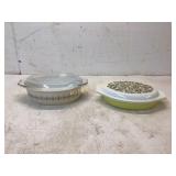Four Pyrex Casserole Dishes