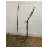 Vintage Wooden Scythe and Hay Rake