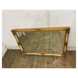 Rectangular Gold Gilt Wall Mirror with Ornate Fram