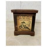 Wooden Advertising Box with Hinged Lid